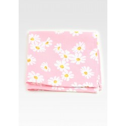 Pink Floral Cotton Pocket Square