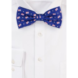 American Flag Bow Tie in Royal Blue