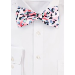 Leopard Print Bow Tie in Pink