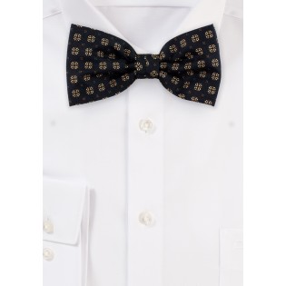 Bow Tie in Black and Gold