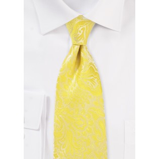 Kid Size Paisley Tie in Frosted Citrus