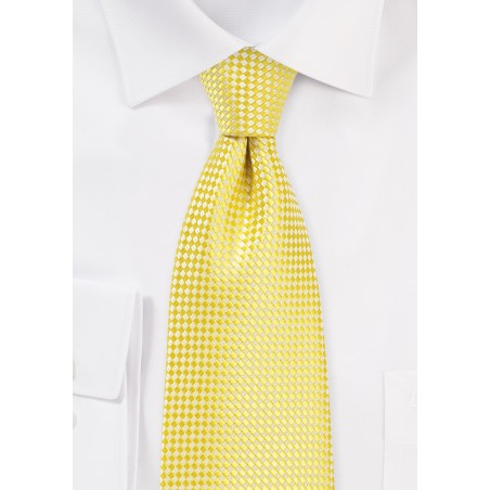 Vibrant Yellow Tie in Kids Size