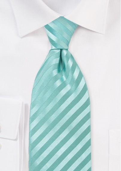 Kids Sized Silk Tie in Mint-Green