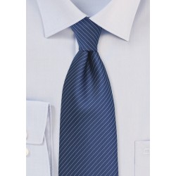 Dark Blue Pencil Stripe Necktie