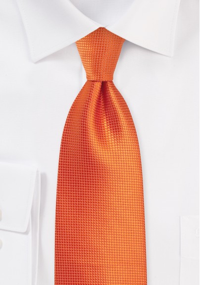 Solid XL Length Tie in Carrot