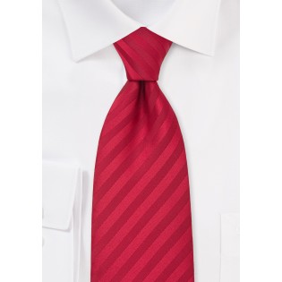Solid Cherry Red Power Tie in XL Length