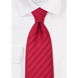 Solid Cherry Red Mens Power Tie
