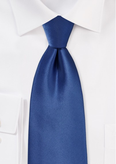 Solid Cobalt Blue Tie in Extra Long