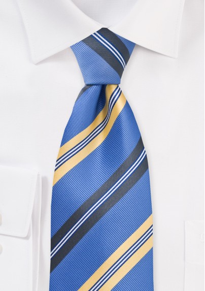 Classic Blue and Yellow Tie