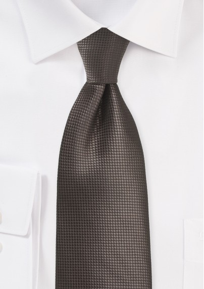 Textured Necktie in Chestnut Brown