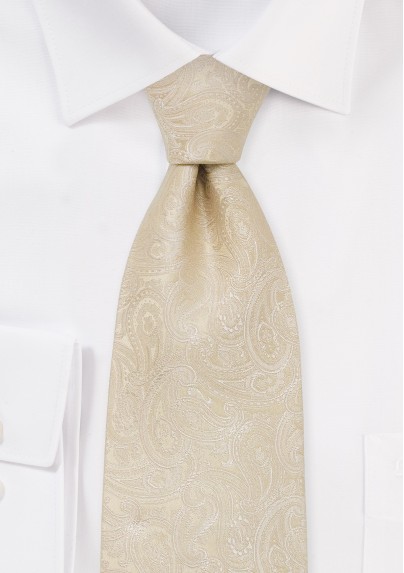 Boys Cream Color Wedding Tie - Mens-Ties.com