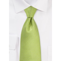 Solid Textured Tie in Parrot Green