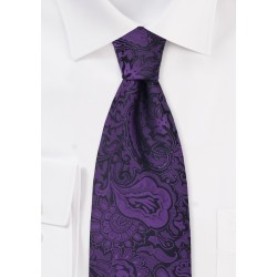 Purple Paisley Pattern Tie