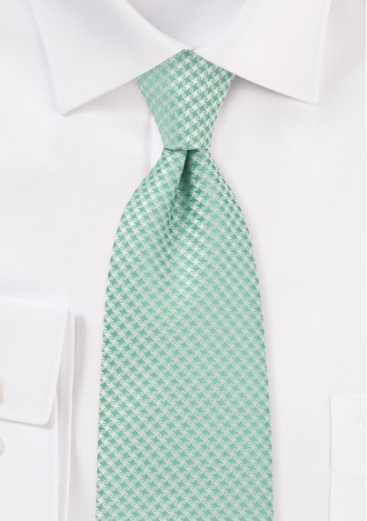 XL Length Designer Tie in Clover Green