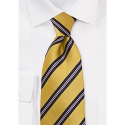 Mustard Yellow and Navy XL Tie