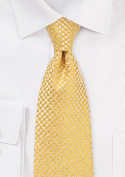 Freesia Yellow Extra Long Necktie - Mens-Ties.com