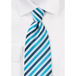 Comtemporary Blue Striped Tie in XL