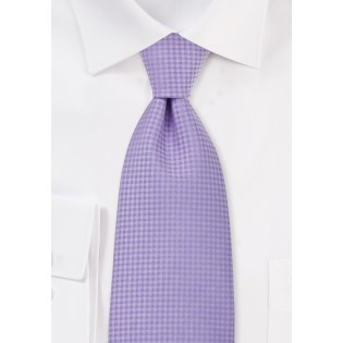 Light Lavender Textured Tie in XL