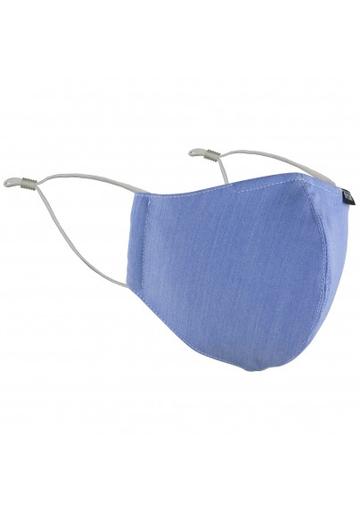 Solid Light Blue Filter Mask in Cotton