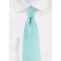 Bright Pool Colored Pin Dot Tie
