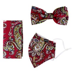 Bow Tie and Paisley Face Mask Gift Set