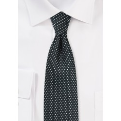 Black and Silver Pin Dot Tie