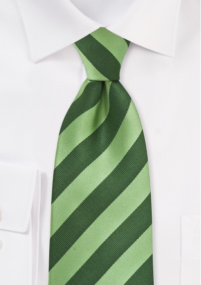 Hunter and Lime Striped Tie