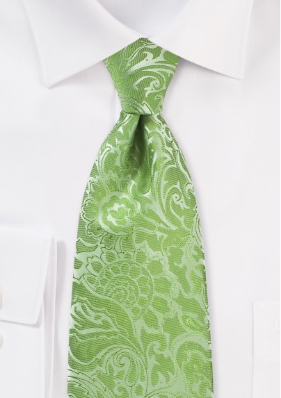 Midori Green Paisley Tie