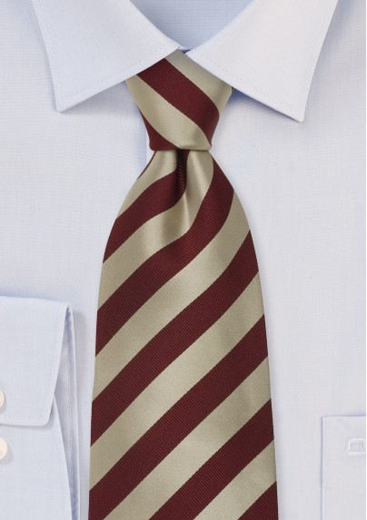 Elegant striped neckties - Gold and red striped tie