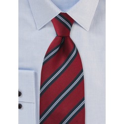 Regimental Tie in Red and Navy Blue