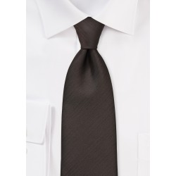 Textured Tie in Dark Brown