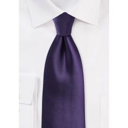Solid XL Length Tie in Majesty Purple
