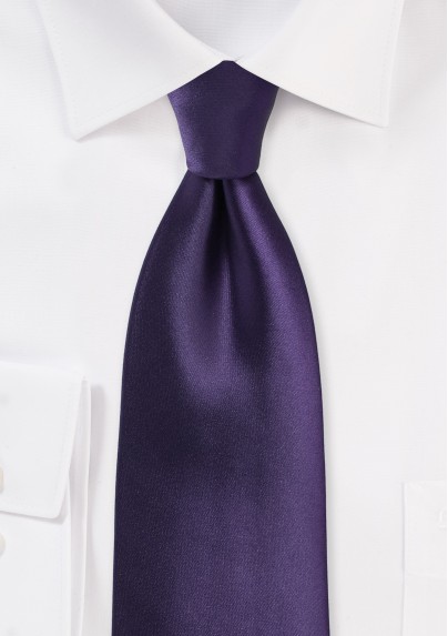Solid XL Length Tie in Majesty Purple