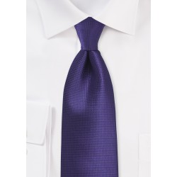 Textured Tie in Violet Grape