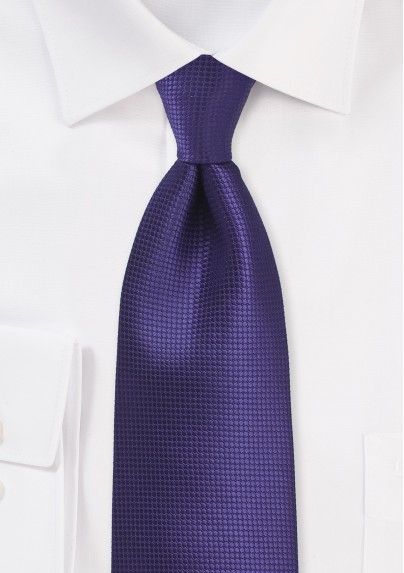 Textured Tie in Violet Grape