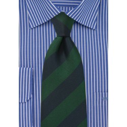 Regimental Tie in Green and Navy