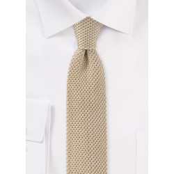 Golden Wheat Silk Knit Tie