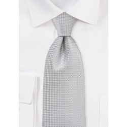 Textured Light Silver Tie