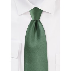 Olive Color Tie in Extra Long Length