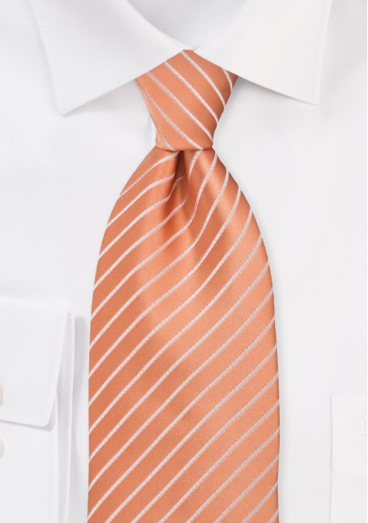 Bright Peach Orange Kids Sized Necktie