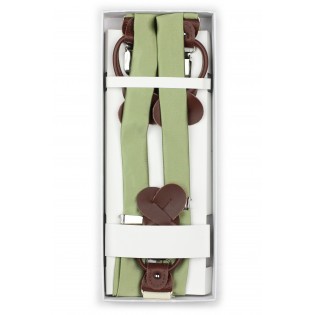 Light Sage Colored Suspenders in Box