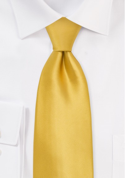 XL Golden-Yellow Silk Tie