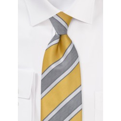 Lord R Colton Studio Tie Salmon Gold & Blue Woven Stripe Necktie $95 New 