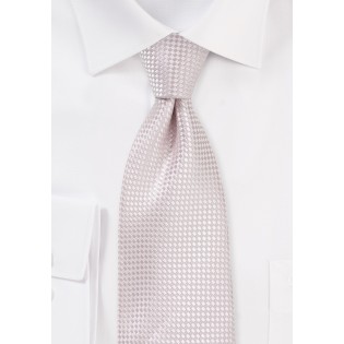 Extra Long Textured Necktie in Blush
