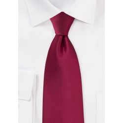 Crimson Red Colored Tie for Men