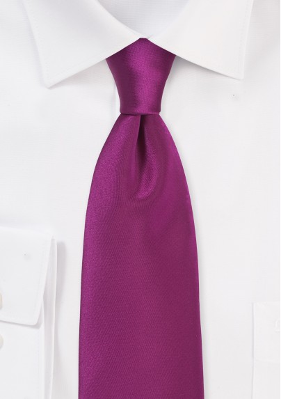 Dark Fuchsia Color Necktie