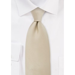 Single colored silk tie Champagne color