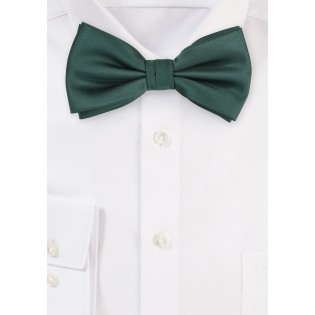 Dark Green Bow Tie in Pre-Tied Style