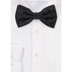 Bow Tie Pre-Tied Cotton Premium Quality BV67 Black with trace stripe 
