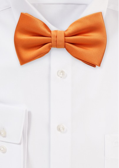 Solid Bow Tie in Orange